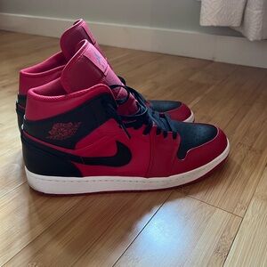 Red and Black Mens Air Jordans Like New Condition!